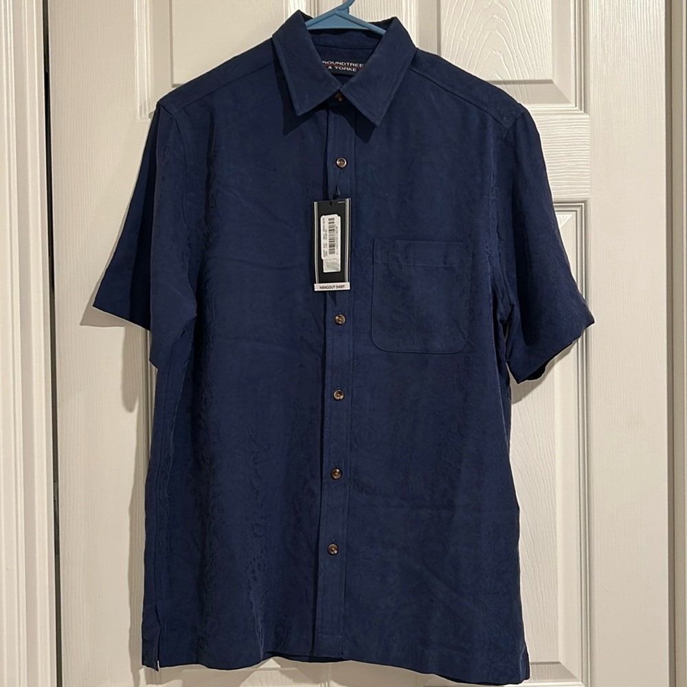 Navy blue button shirt